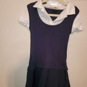 6T French Toast Navy and white collar dress- LIKE NEW